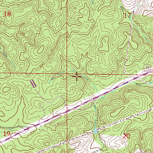 Topographic Map of Alabama Number Two Mine, AL