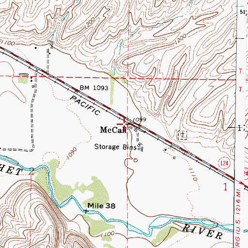 Topographic Map of McCall, WA