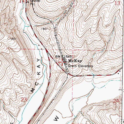 Topographic Map of McKay, WA