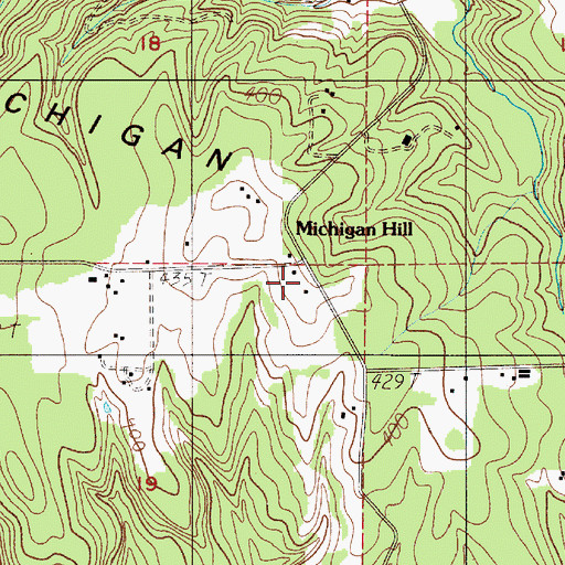 Topographic Map of Michigan Hill, WA