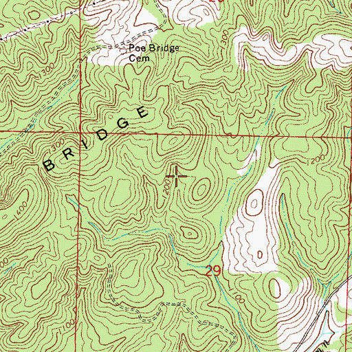 Topographic Map of Jefferson Mine, AL