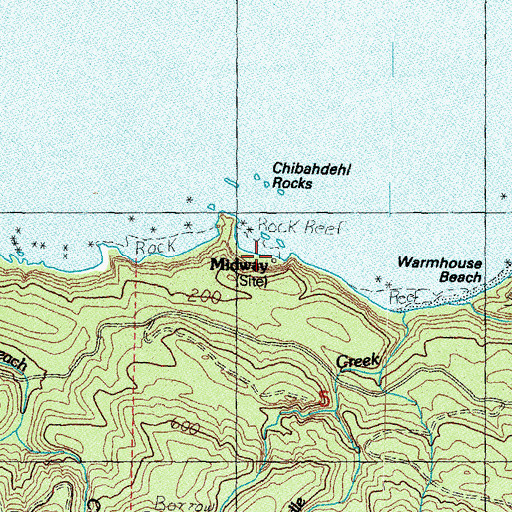 Topographic Map of Midway, WA
