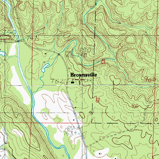 Topographic Map of Hatchett Creek Cemetery, AL