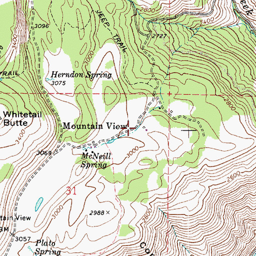 Topographic Map of Mountain View, WA