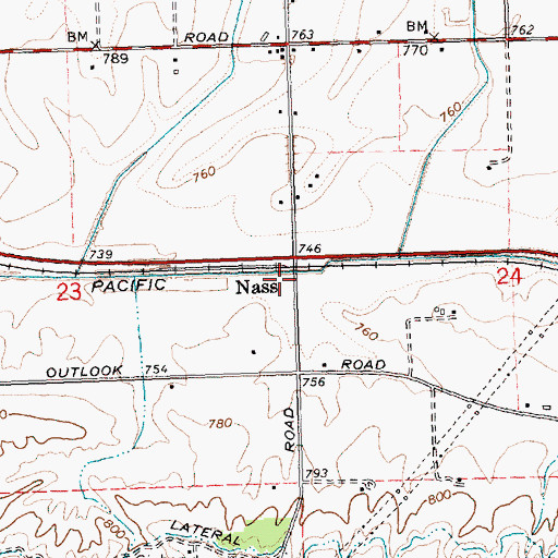 Topographic Map of Nass, WA
