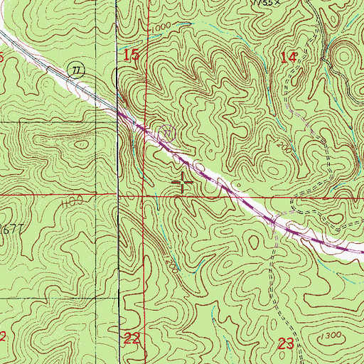Topographic Map of Norway Mine, AL