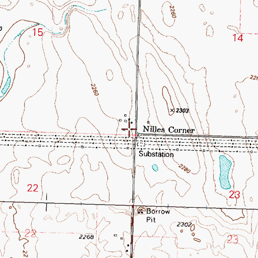 Topographic Map of Nilles Corner, WA
