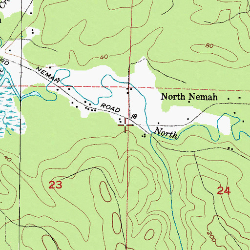 Topographic Map of North Nemah, WA
