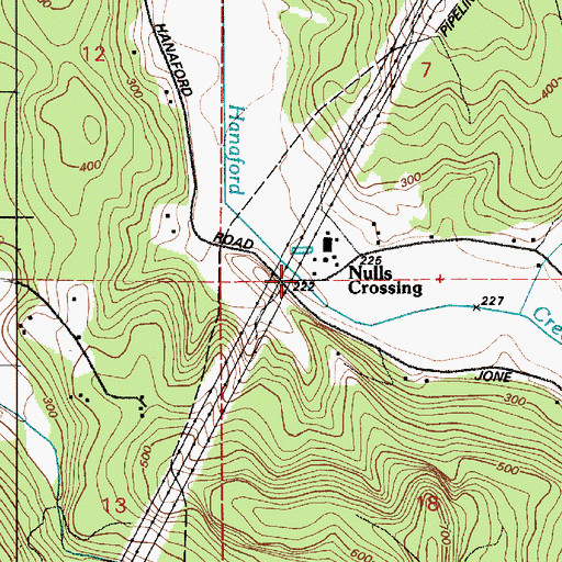 Topographic Map of Nulls Crossing, WA