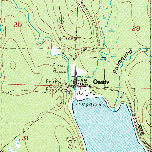 Topographic Map of Ozette, WA