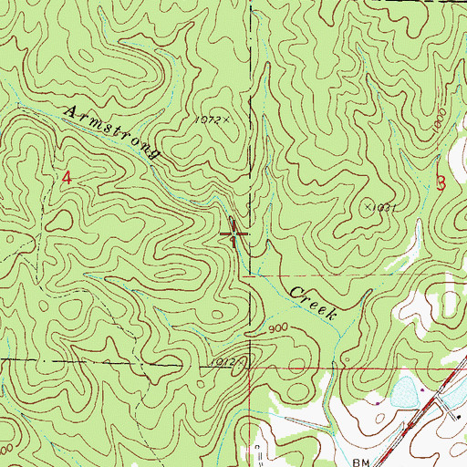 Topographic Map of Armstrong Mill (historical), AL