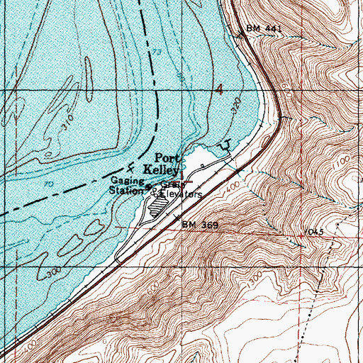 Topographic Map of Port Kelley, WA