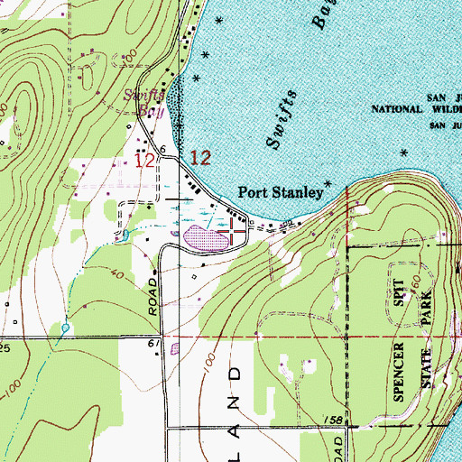 Topographic Map of Port Stanley, WA