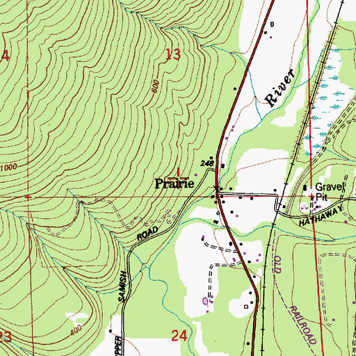 Topographic Map of Prairie, WA