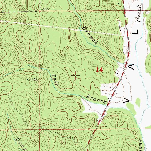 Topographic Map of Dunlin Mine, AL