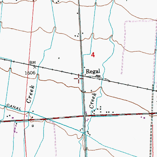 Topographic Map of Regal, WA