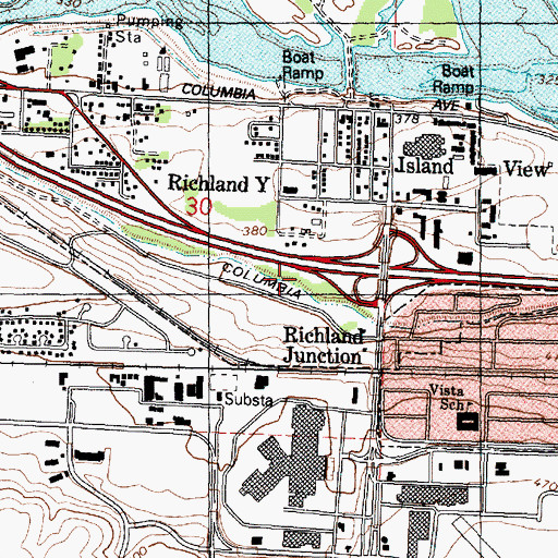 Topographic Map of Richland Junction, WA
