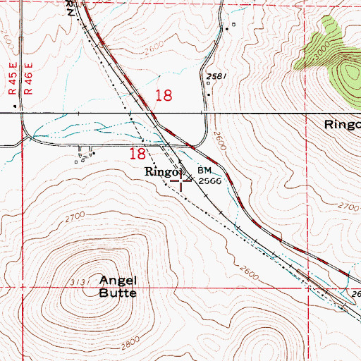 Topographic Map of Ringo, WA