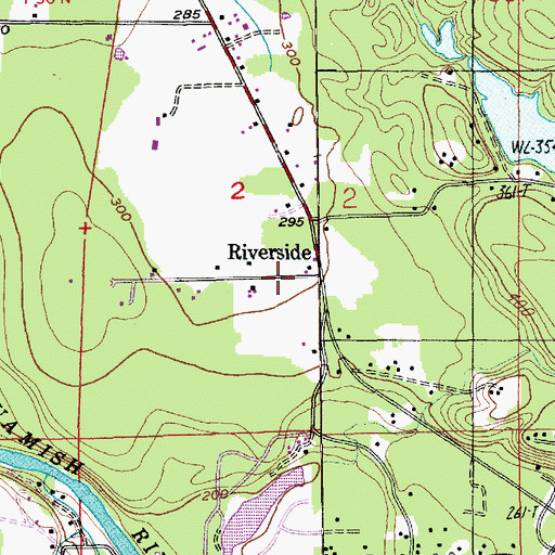 Topographic Map of Riverside, WA