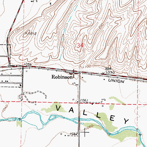 Topographic Map of Robinson, WA