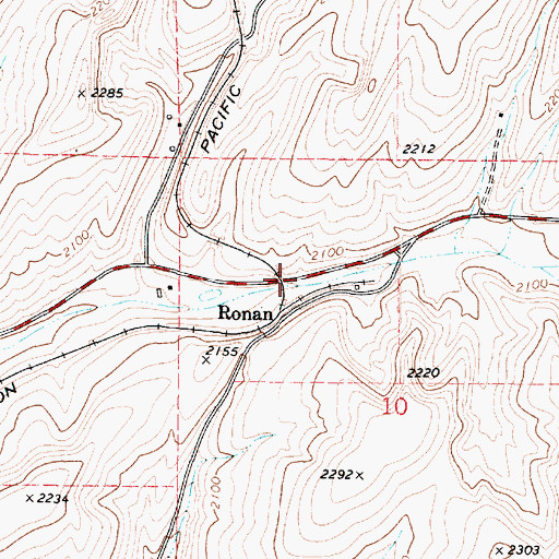 Topographic Map of Ronan, WA