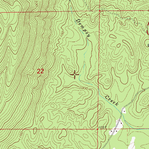 Topographic Map of Dempsey Mine, AL