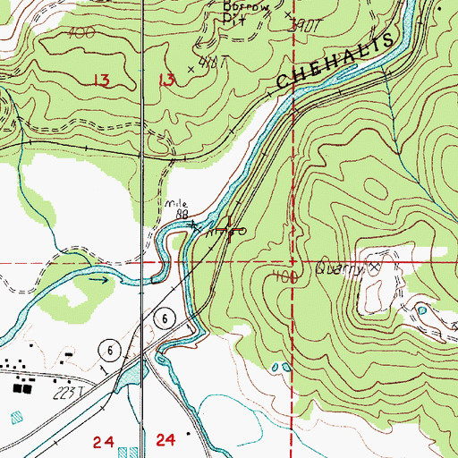 Topographic Map of Ruth, WA