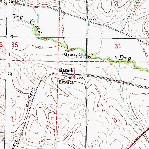 Topographic Map of Sapolil, WA