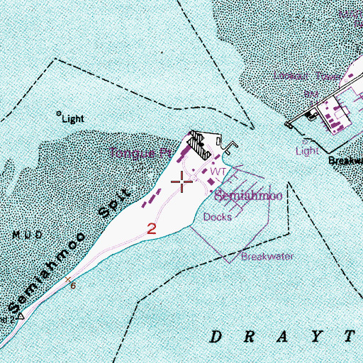 Topographic Map of Semiahmoo, WA