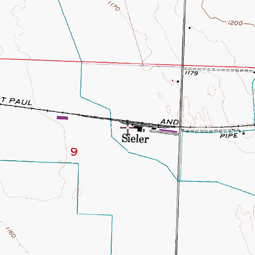 Topographic Map of Sieler, WA