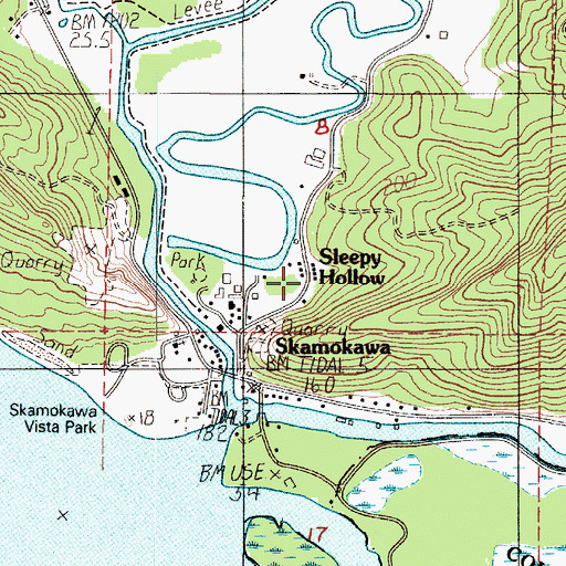 Topographic Map of Sleepy Hollow, WA