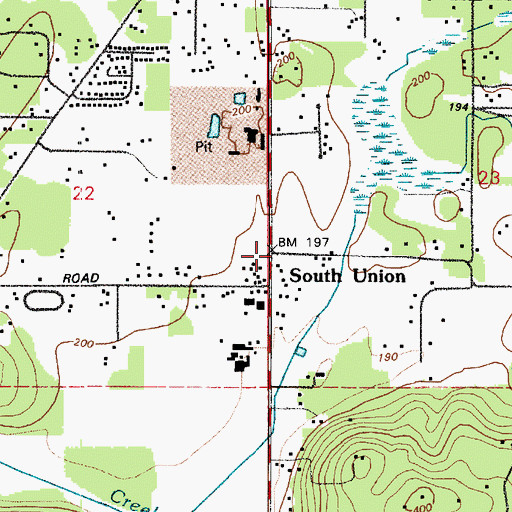 Topographic Map of South Union, WA