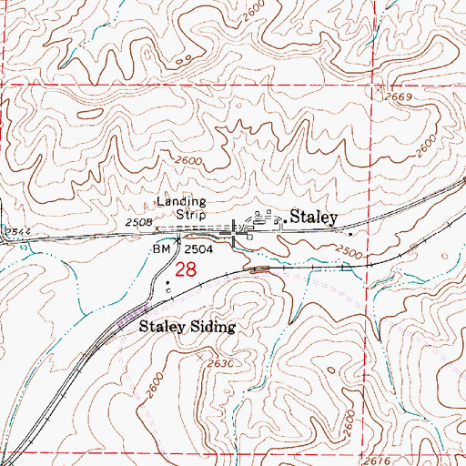 Topographic Map of Staley, WA