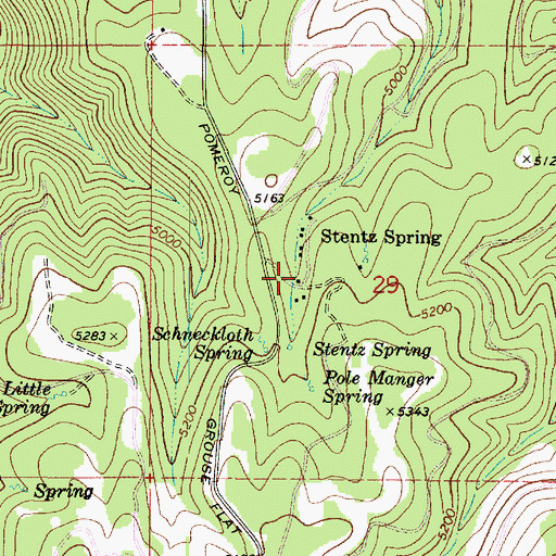 Topographic Map of Stentz Spring, WA