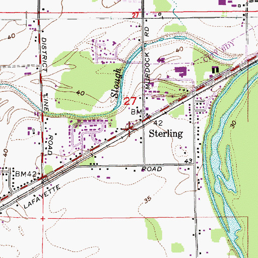 Topographic Map of Sterling, WA