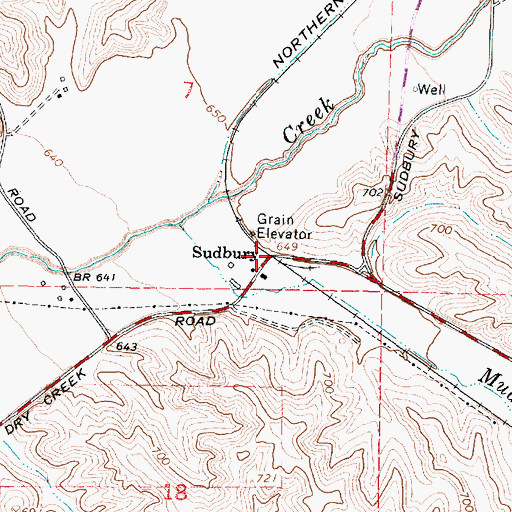 Topographic Map of Sudbury, WA