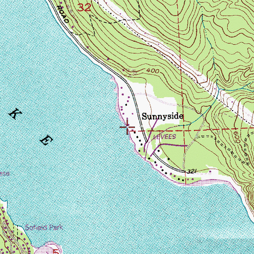 Topographic Map of Sunnyside, WA