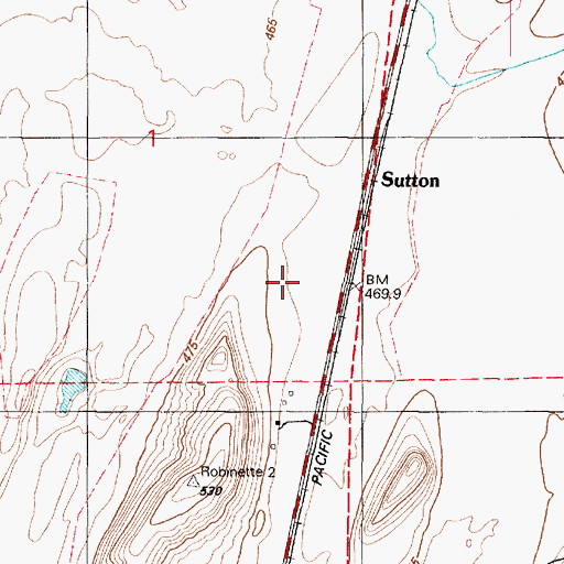 Topographic Map of Sutton, WA