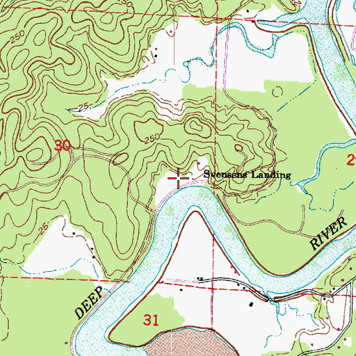 Topographic Map of Svensens Landing, WA