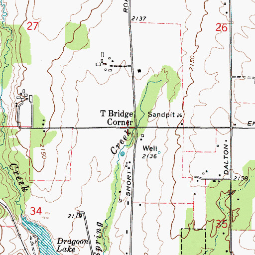 Topographic Map of T Bridge Corner, WA