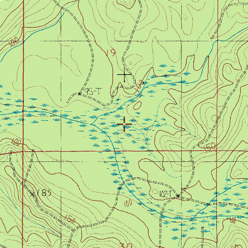 Topographic Map of Blacksher Oil Field, AL