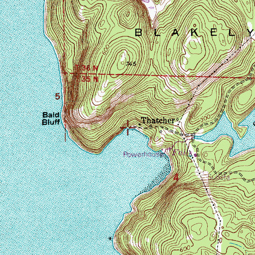 Topographic Map of Thatcher, WA