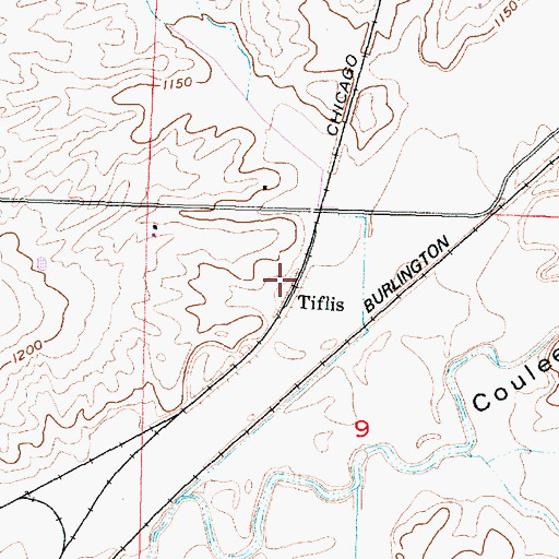Topographic Map of Tiflis, WA