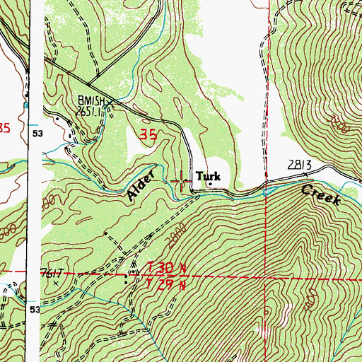 Topographic Map of Turk, WA