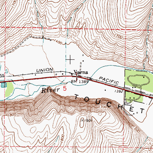 Topographic Map of Varna, WA