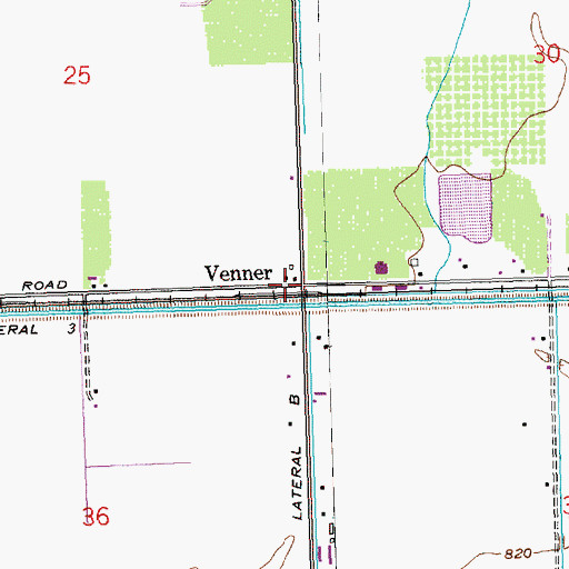 Topographic Map of Venner, WA
