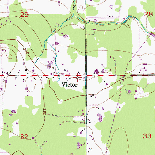 Topographic Map of Victor, WA