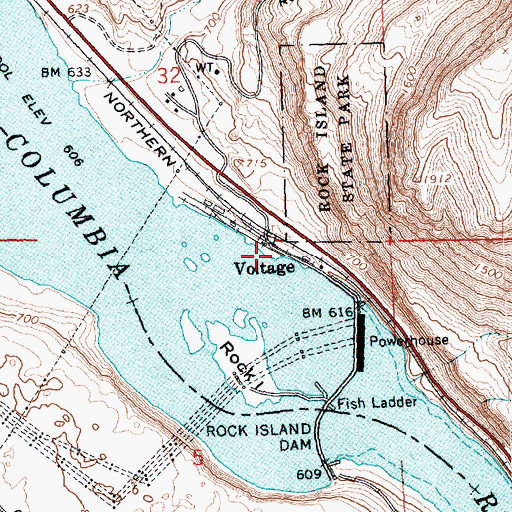 Topographic Map of Voltage, WA