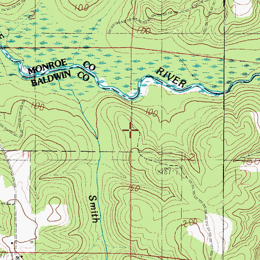 Topographic Map of Little River Oil Field, AL
