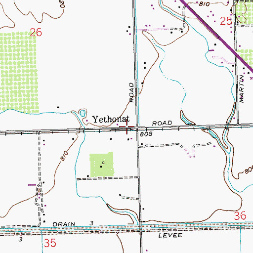 Topographic Map of Yethonat, WA